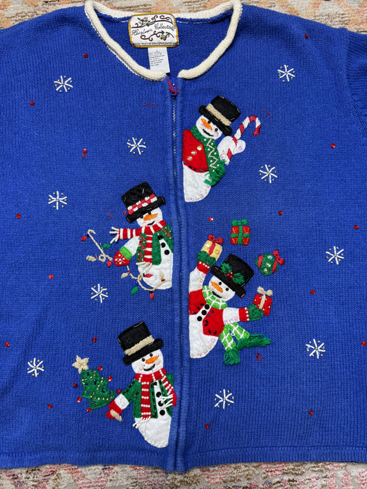 Vintage Heirloom Collectibles Snowman Christmas Sweater