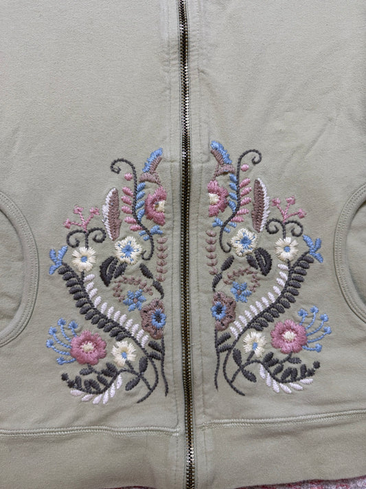 Vintage Full Zip Embroidered Jacket