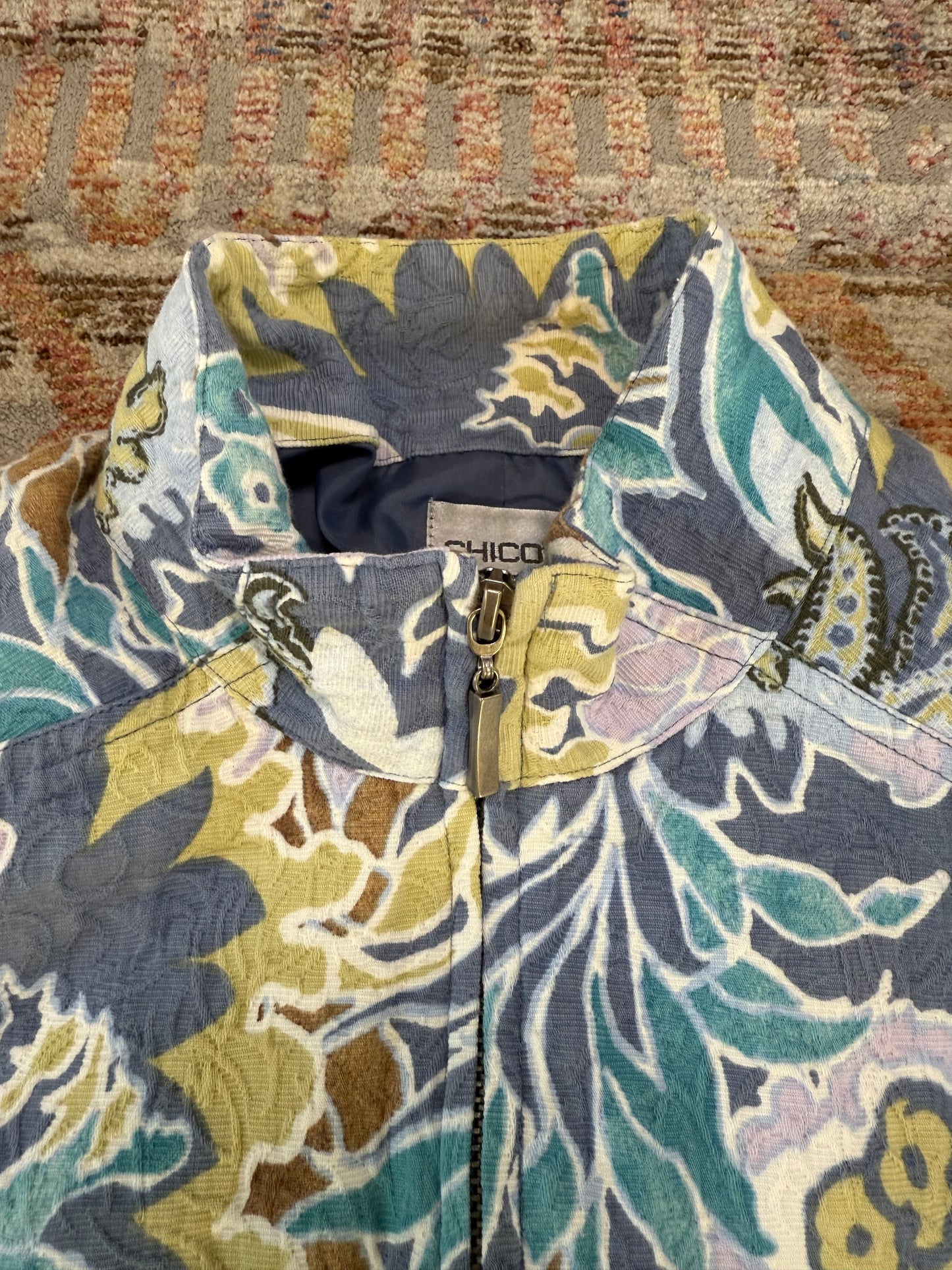 Chico’s Patterned Full Zip Jacket