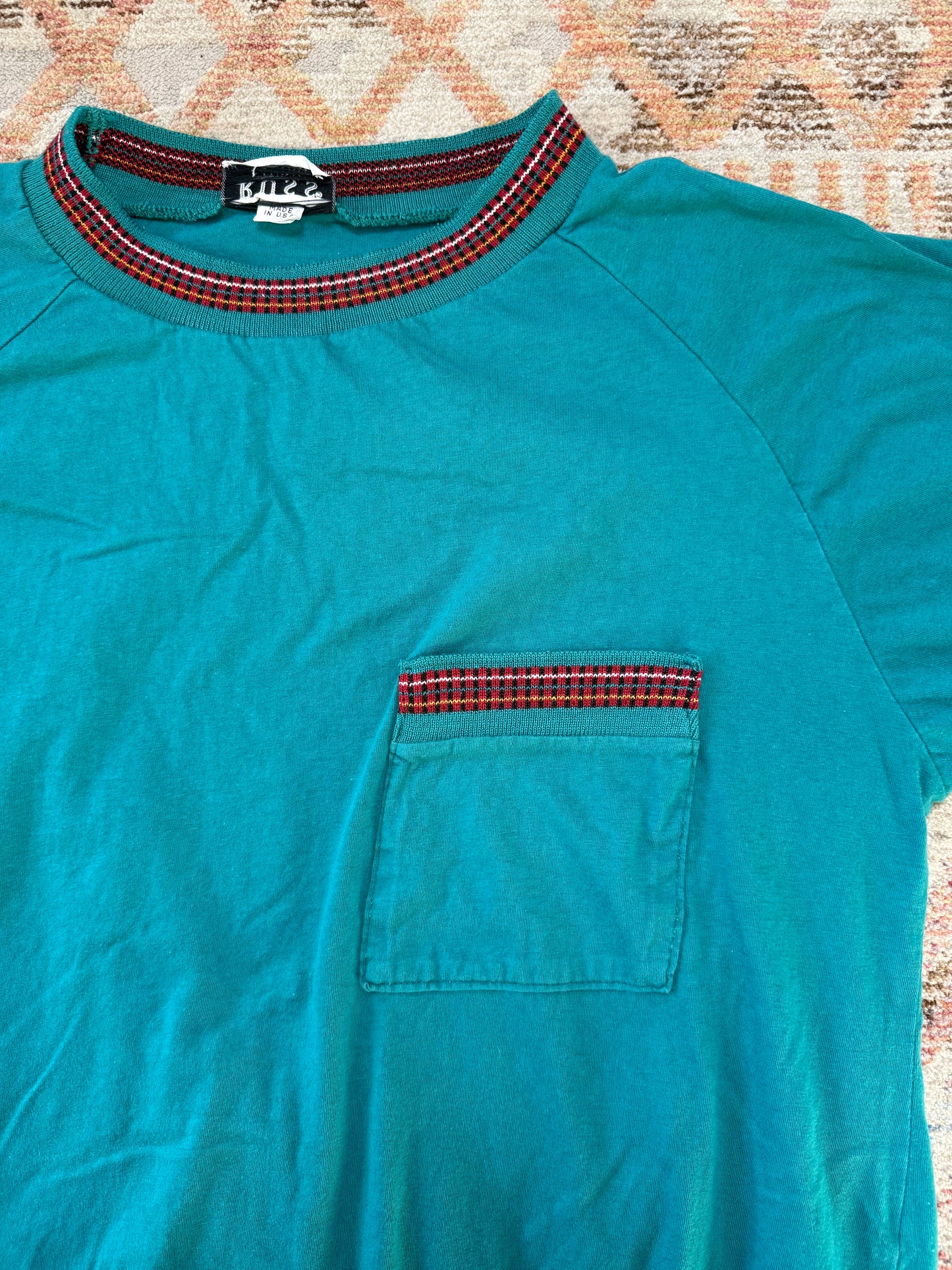 Vintage Plaid Lined T-Shirt