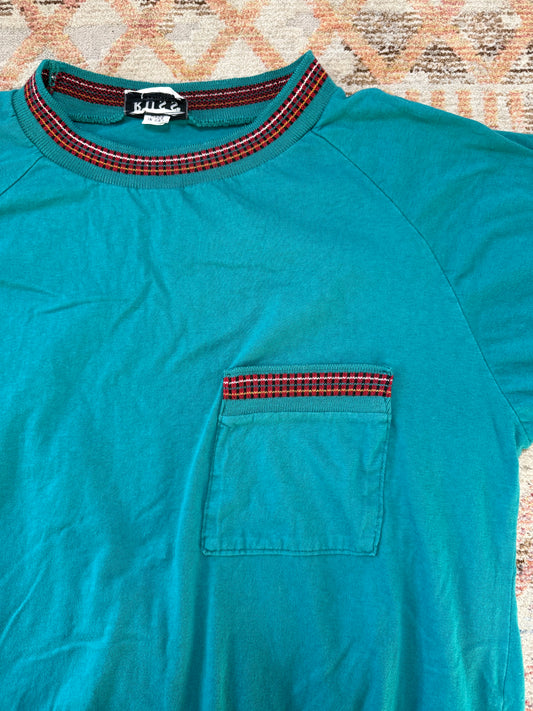 Vintage Plaid Lined T-Shirt