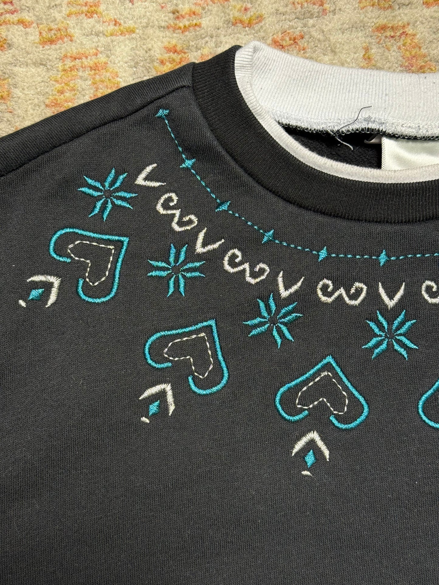 Vintage Style Granny Heart Sweater