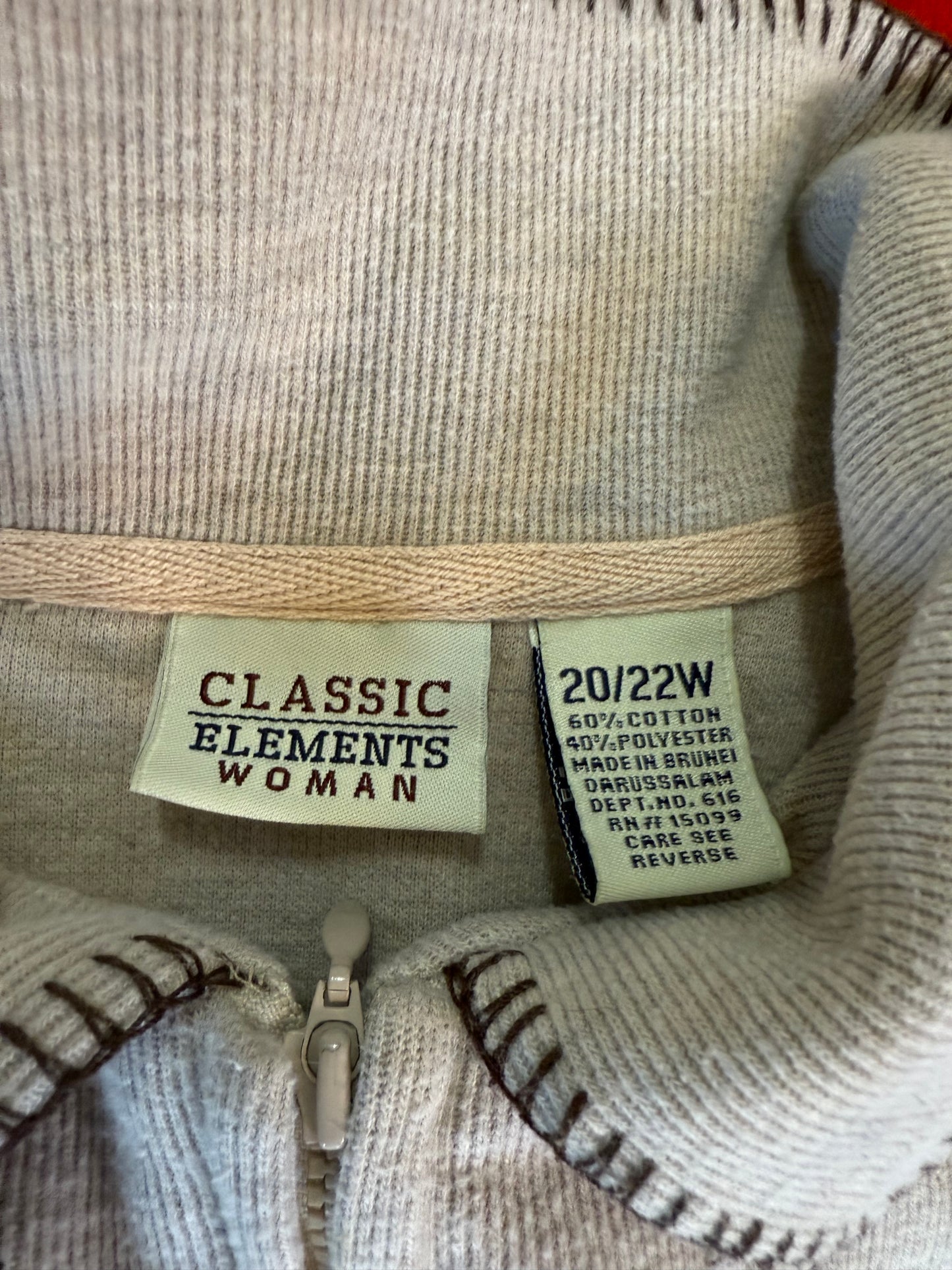 Vintage Classic Elements Embroidered Long Sleeve