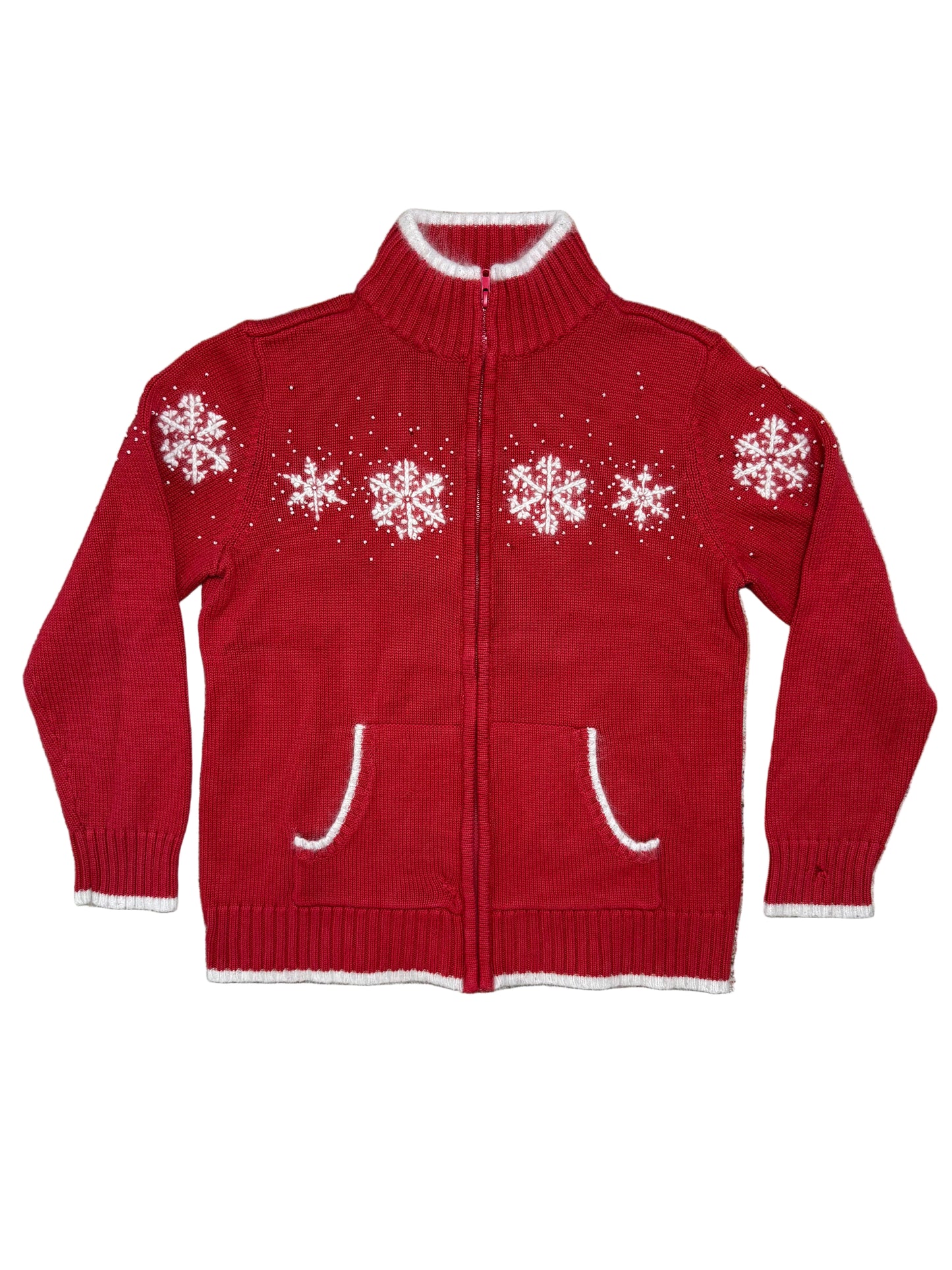 Snowflake Full Zip Sweater