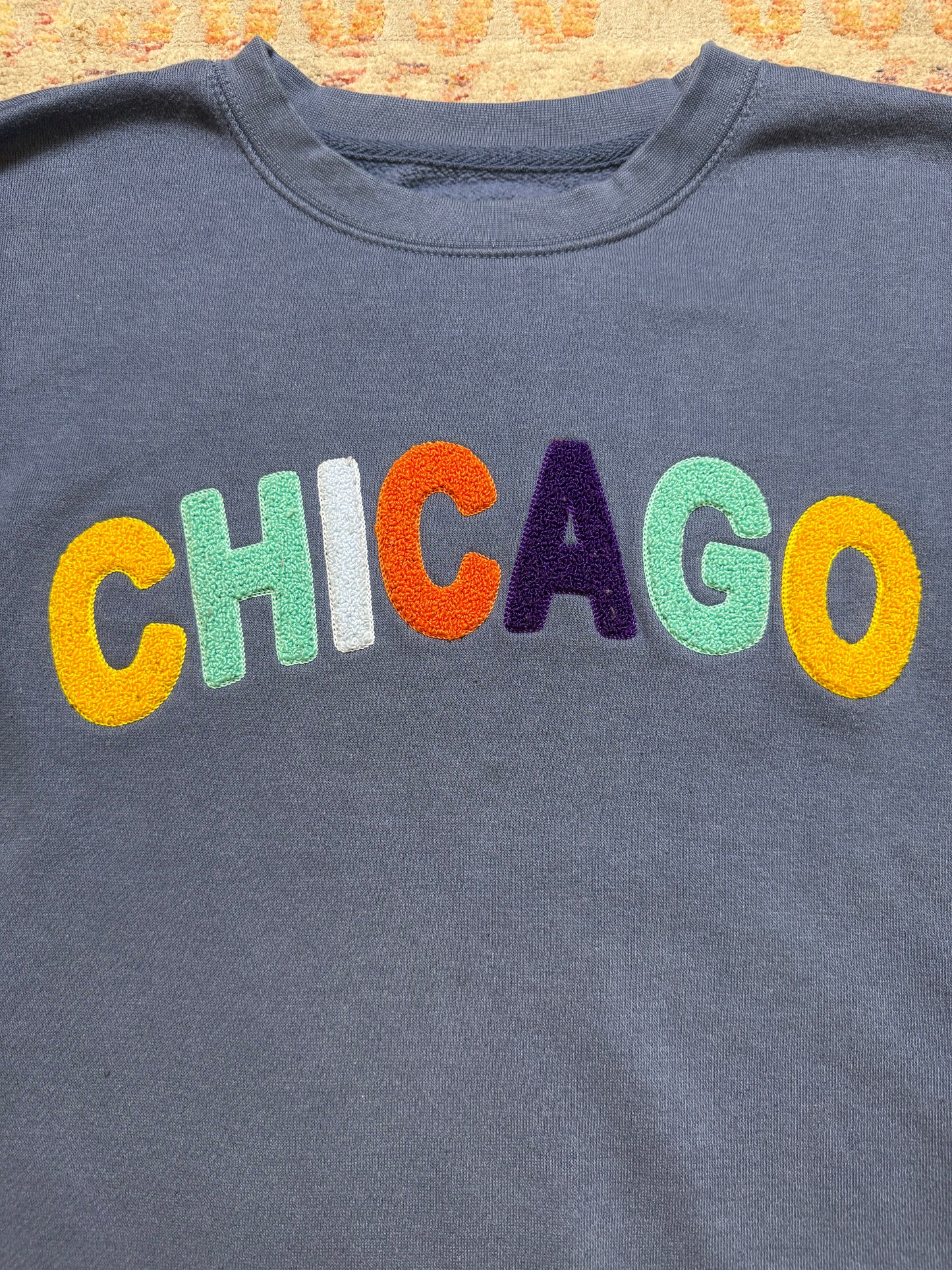 Chicago Multicolored Textured Crewneck