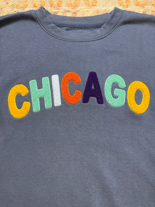 Chicago Multicolored Textured Crewneck