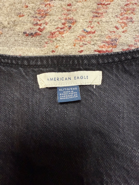 American Eagle Black Jean Vest