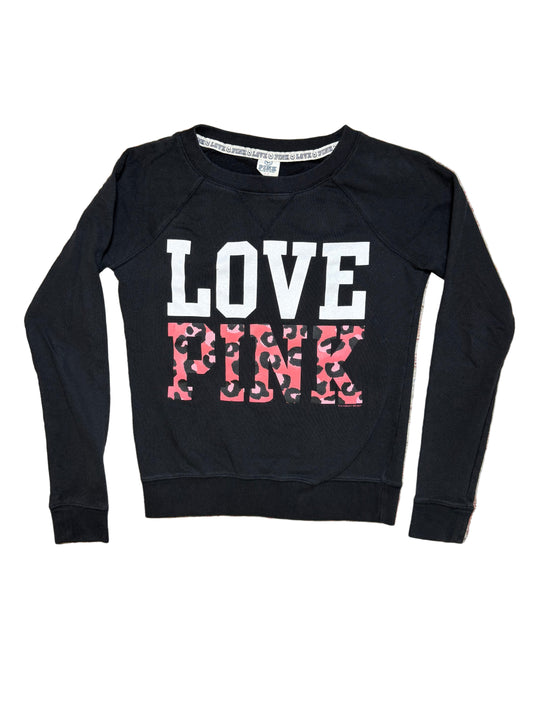 Y2K Victoria’s Secret Love Pink Leopard Crewneck