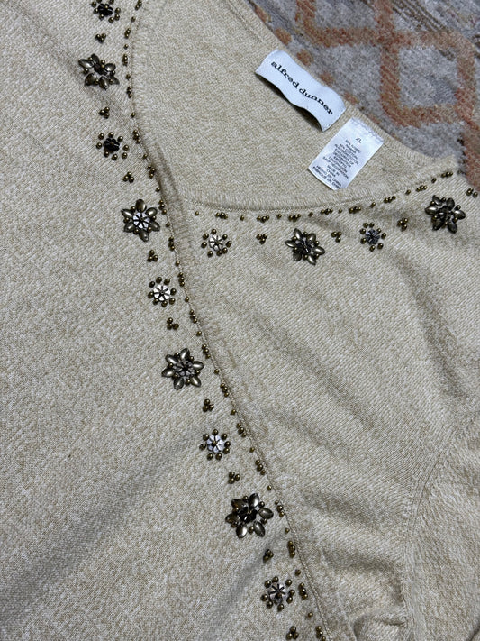 Alfred Dunner Floral Bead Sweater