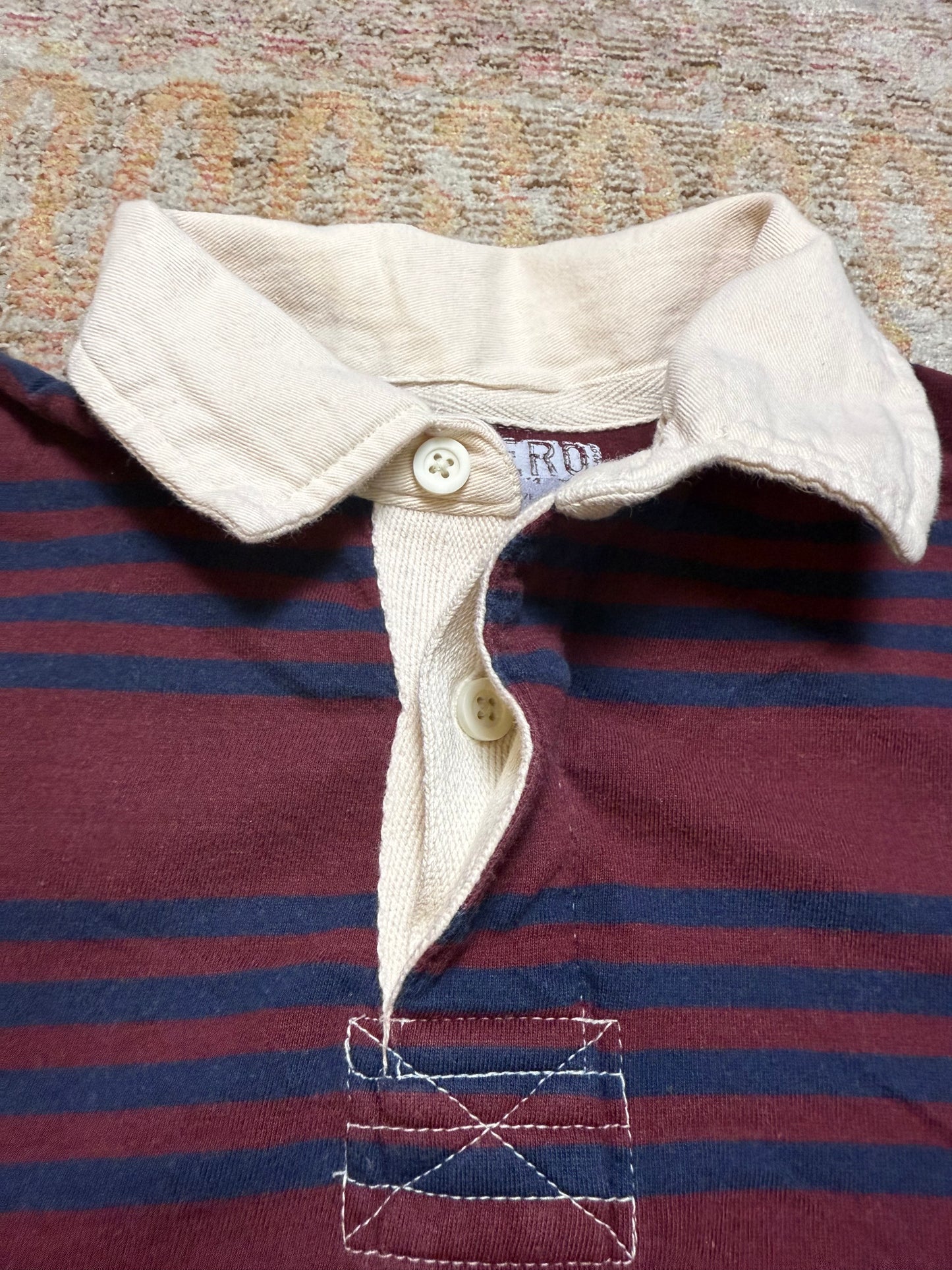 Y2K 82 Zero Long Sleeve Striped Polo