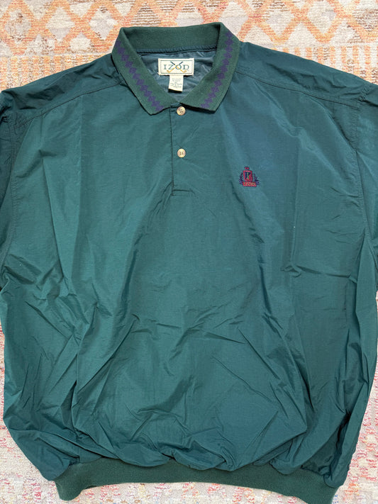 Vintage Izod 1/4 Button Windbreaker