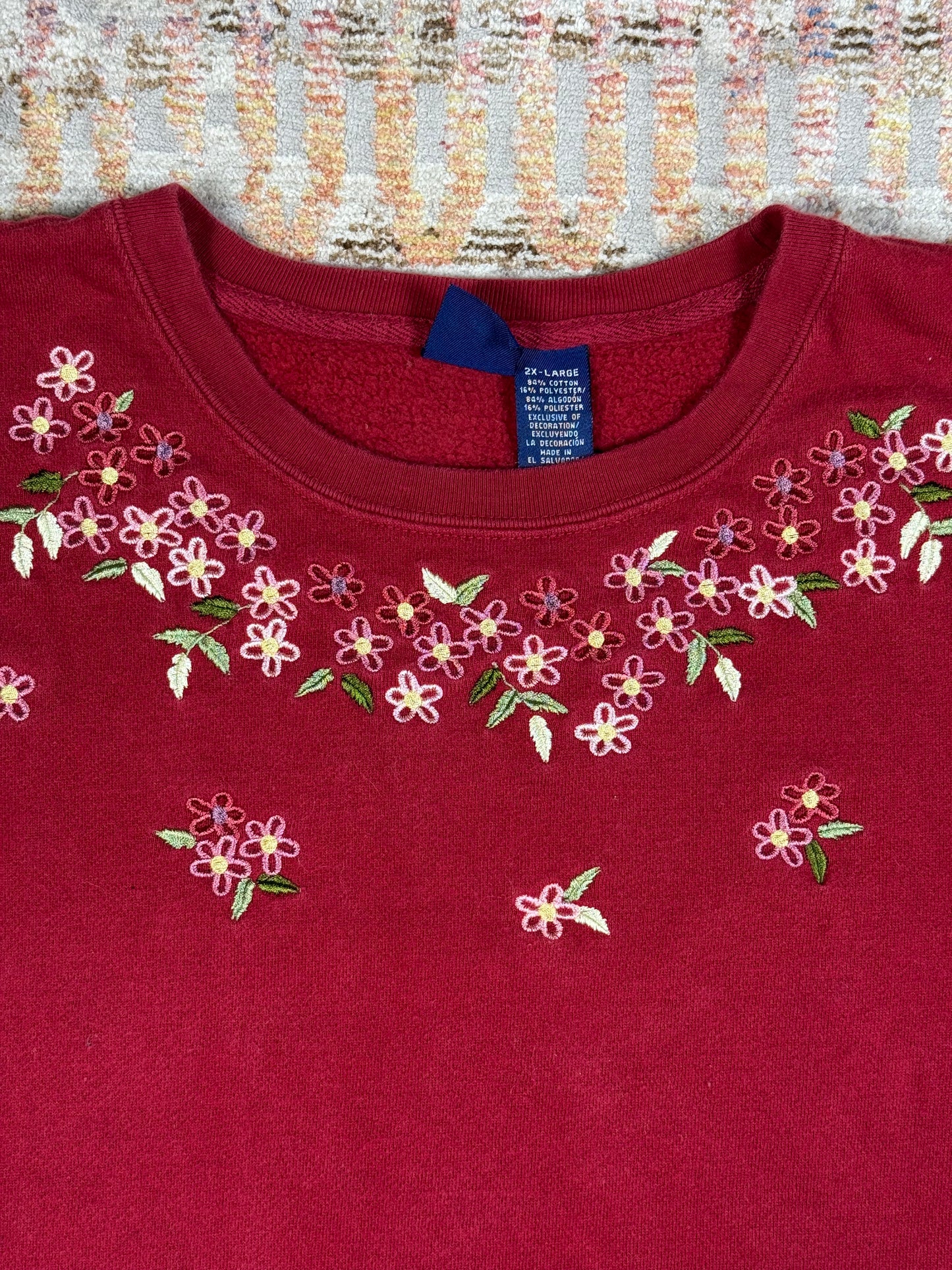 Vintage Basic Editions Granny Floral Crewneck