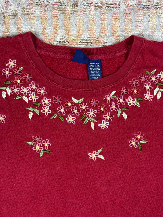Vintage Basic Editions Granny Floral Crewneck