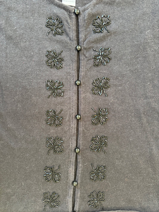 Vintage Bead Leaf Sweater
