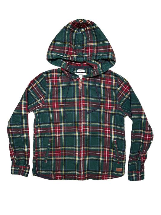 LL Bean Plaid Hooded Zip Up