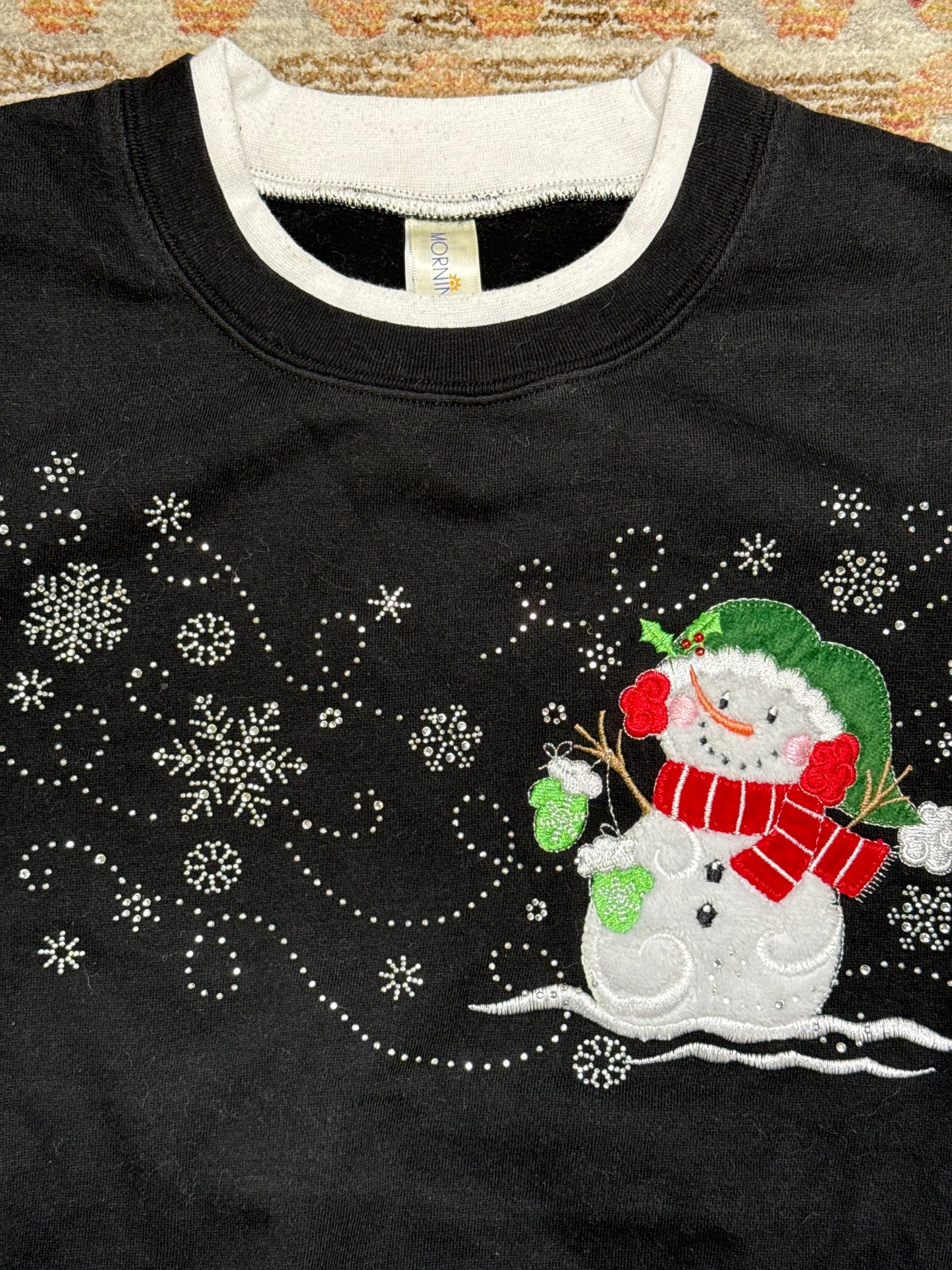 Vintage Morning Sun Snowman Crewneck