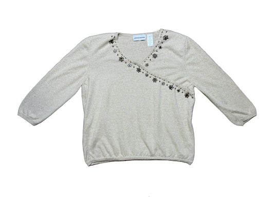 Alfred Dunner Floral Bead Sweater