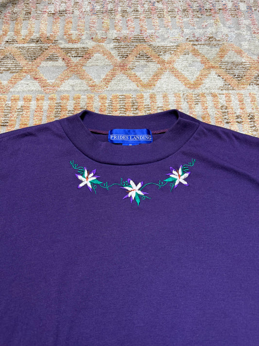 Vintage Purple Floral Shirt