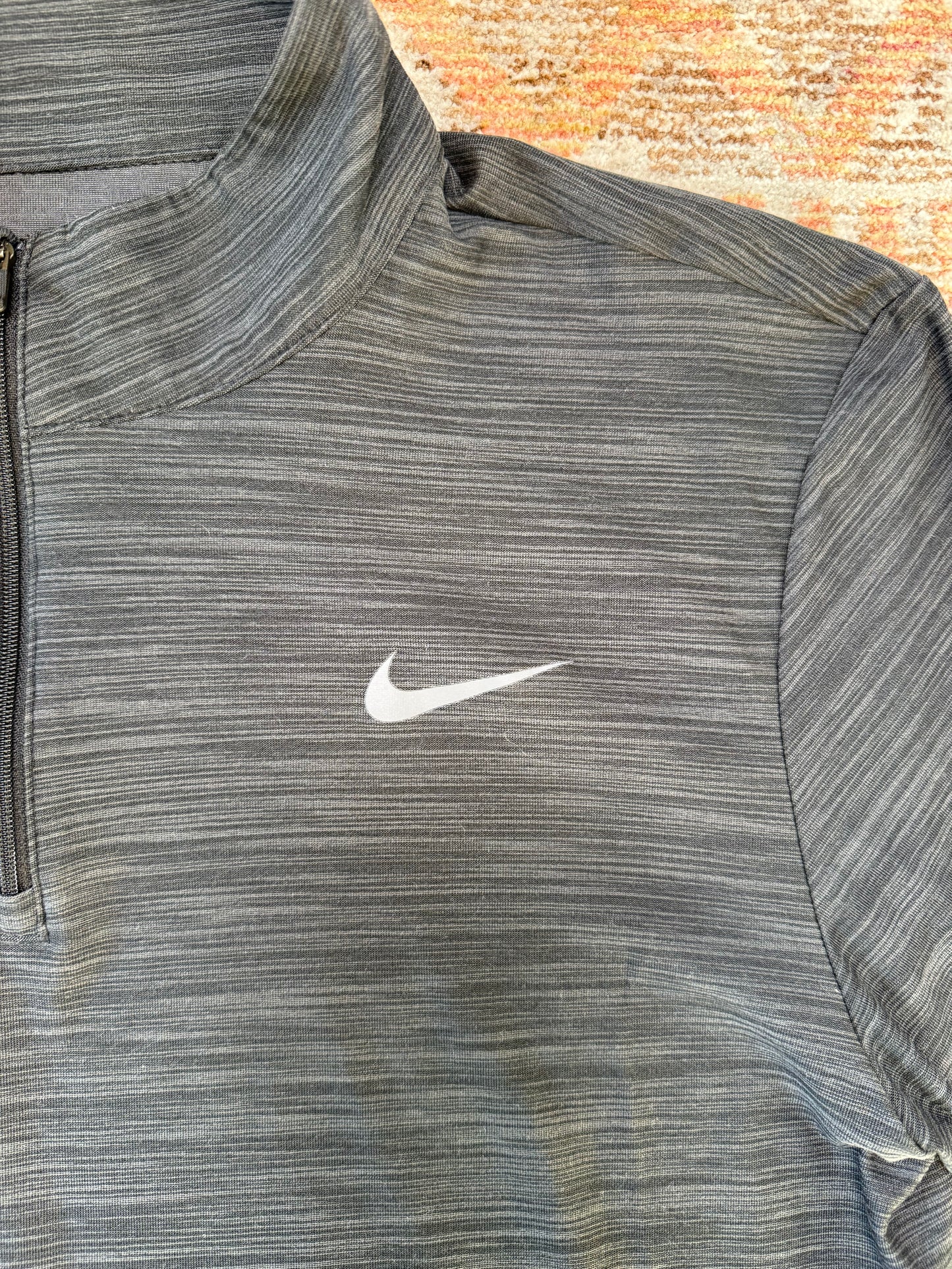 Nike Dri-Fit Dark Heather Grey 1/4 Zip Active Jacket