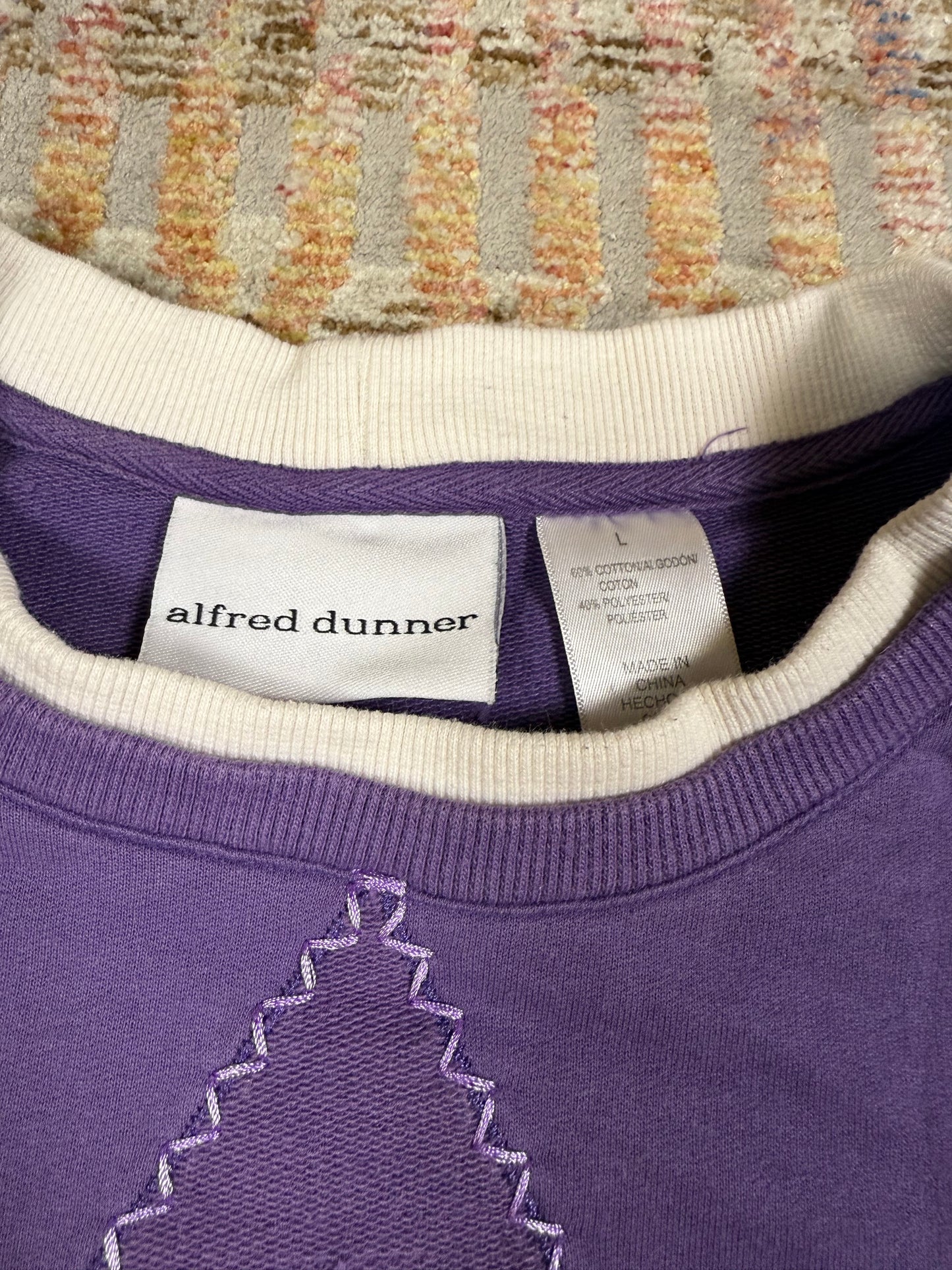 Vintage Granny Diamond Floral Crewneck