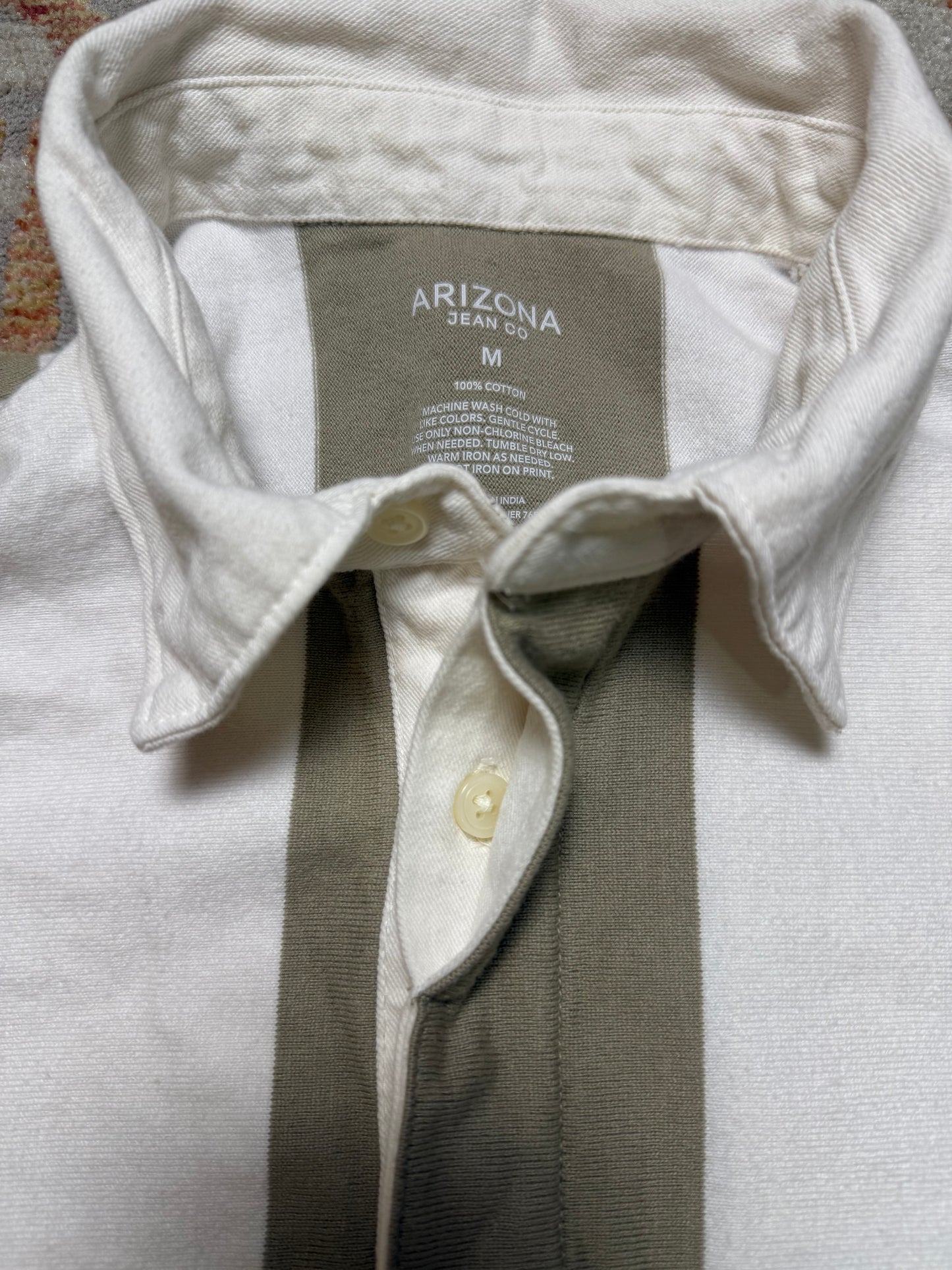 Arizona Long Sleeve Striped Collared Shirt