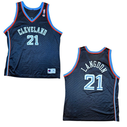 Vintage Champion Jersey Cleveland Cavaliers Size 48 Trajan Langdon