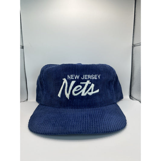Vintage New Jersey Nets Script Snapback The Cord Sports Specialties Rare 90s