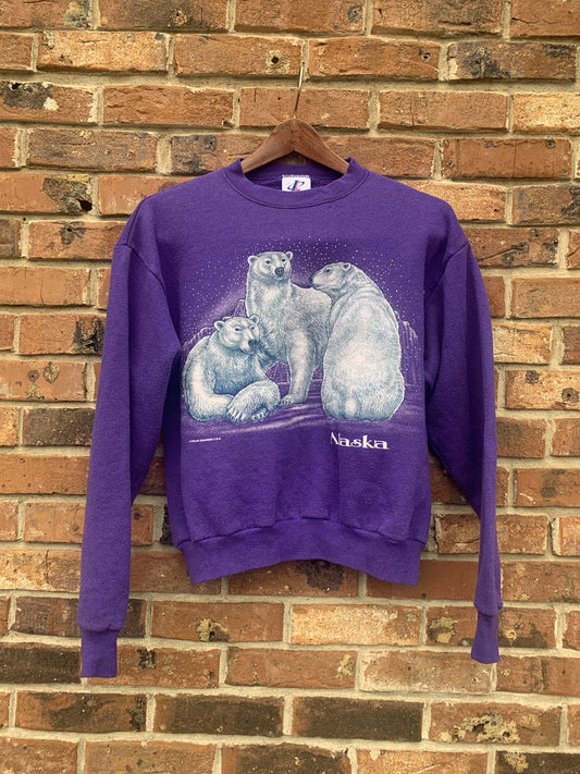 Vintage Alaska Polar Bear Crewneck Sweater