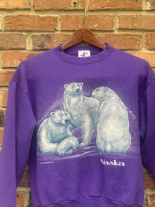 Vintage Alaska Polar Bear Crewneck Sweater